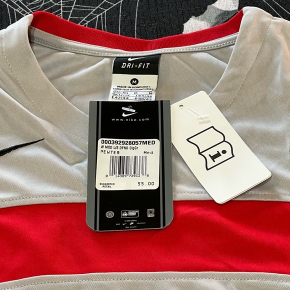 NWT VINTAGE 2003 NIKE DRI-FIT OSU OHIO STATE UNIVERSITY BUCKEYES L/S JERSEY M - Picture 6 of 11